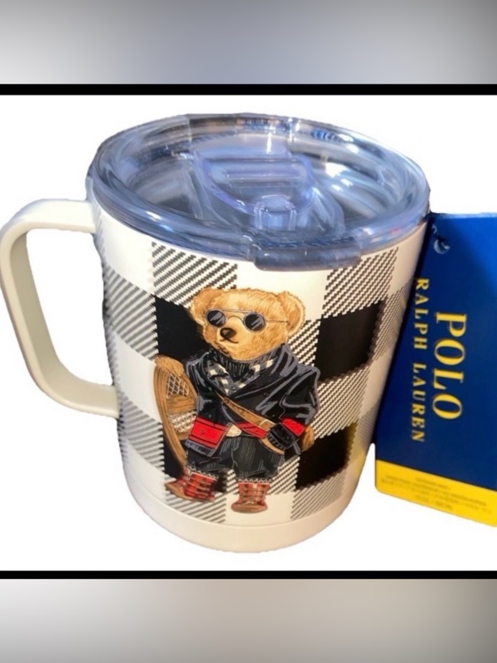 Polo Ralph Lauren Holiday 25 Bear Stainless Steel Outdoor Travel Mug w/Lid NWT
